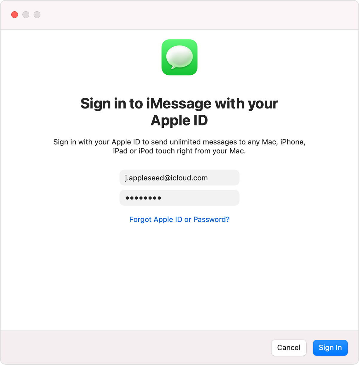 mac os no setting for text message forwarding